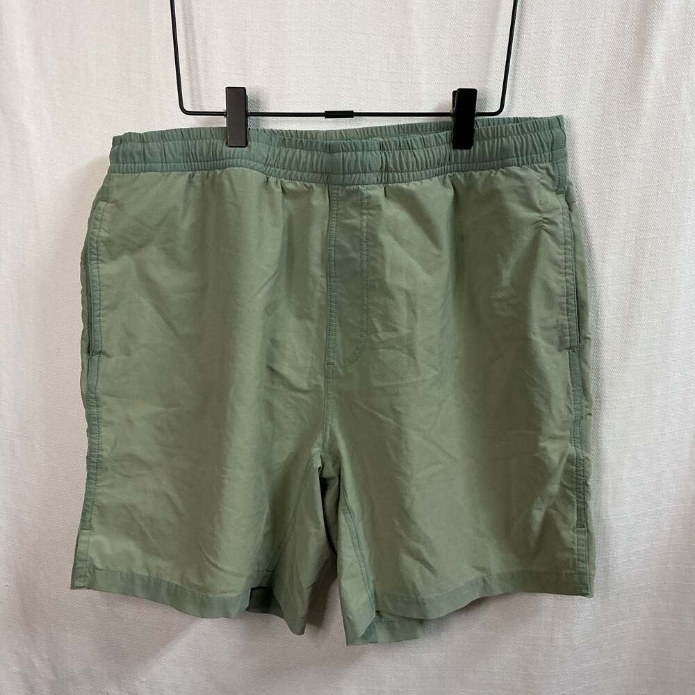 Myles Apparel Everyday Shorts 6 Inch Inseam Green Elastic Waist Active Shorts XL